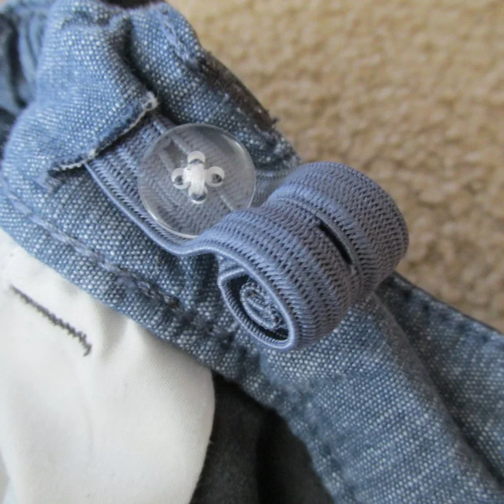 Cat & Jack Chino Shorts Youth Boys Size 16 Gray Elastic Adjustable Casual Bottom